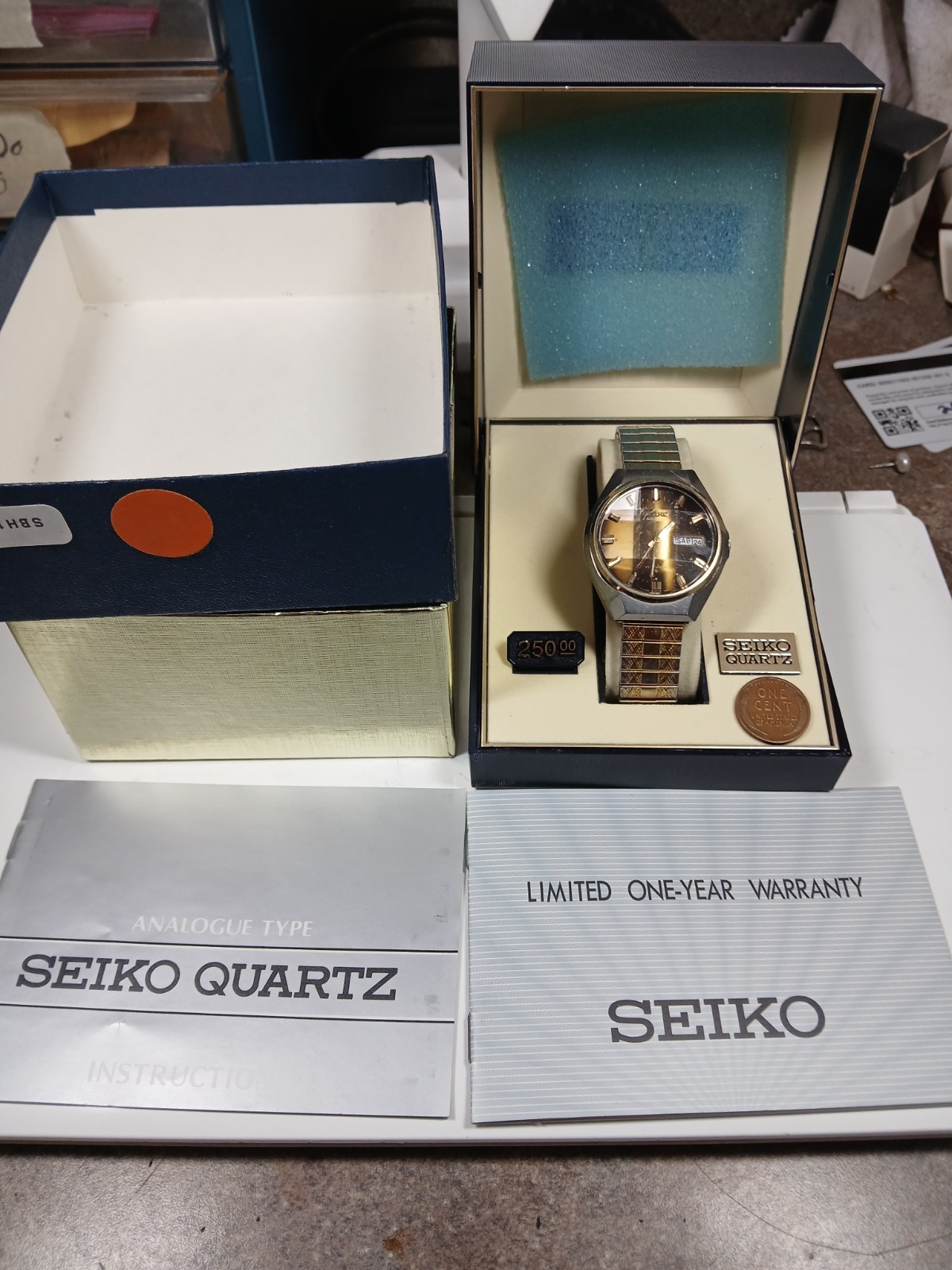h様用【箱付き美品☆完動品】セイコー　1970年代 ヴィンテージ時計QA465Y 箱付き美品☆完動品】セイコー 1970年代 ヴィンテージ 時計 QA465Y