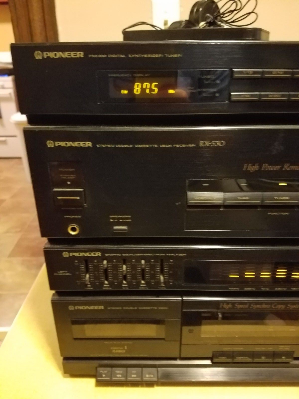 Pioneer RX-530 FM/AM Digital Synthesizer w/ Cassette Deck Receiver PARTS/Repair