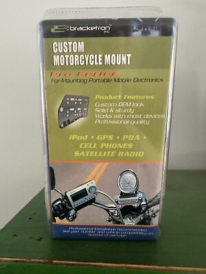 BRACKETRON Accessory Portable Electronics Motorcycle Mount - CMM-205-BLK  NEW