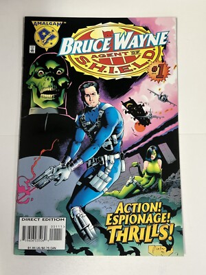 BRUCE WAYNE AGENT OF SHIELD #1 1996 NEAR MINT AMALGAM COMICS b-489