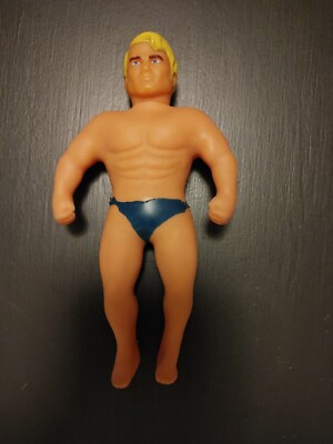 2017 The Original STRETCH ARMSTRONG 7  Figure Mini Blue thong is coming off.