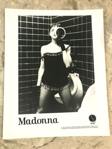 MADONNA - Bathroom 1990 Vintage 8x10 Black & White GLOSSY Photo Pictures
