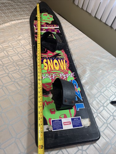 Buddy L Snowboard - In Your Face Black Snow Half Pipe Small 48&rdquo; X 10&rdquo; Skeletons