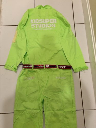Pre-owned Rare Kidsuper Studio J Balvin Jumpsuit W Belt  Brand Green Size L
