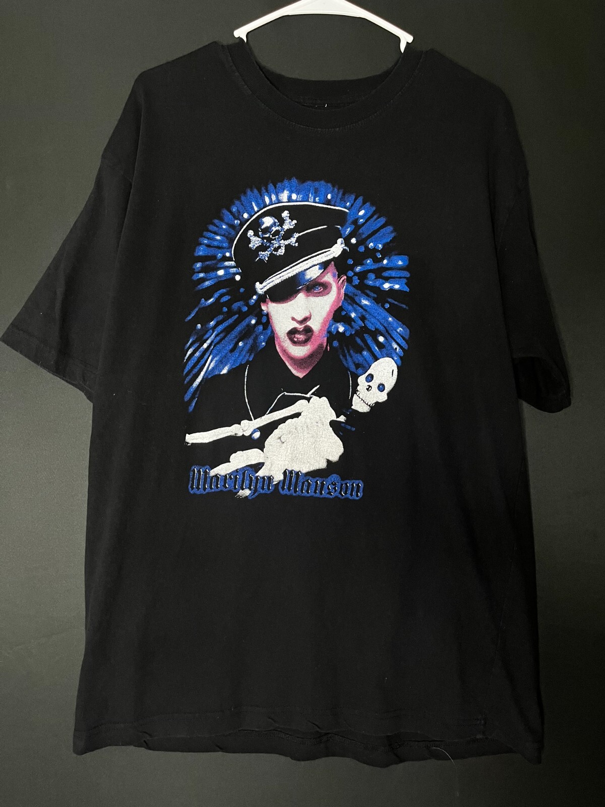 marilyn manson t shirt Y2K black metal rare skeleton L | eBay