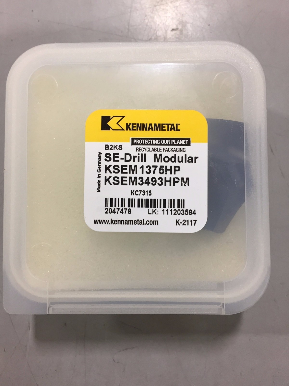UPC 020474000078 product image for Kennametal Se-drill Modular Ksem1375hp Kc7315 Carbide Drill Insert | upcitemdb.com