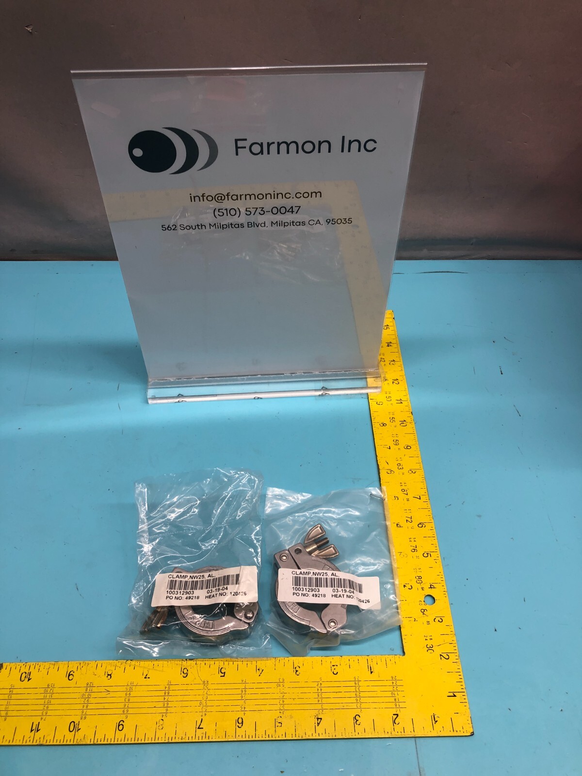 2 MKS HPS 100312903 CLAMP, NW25, AL, 3000244, KF25-20 31-2903 H, 170566