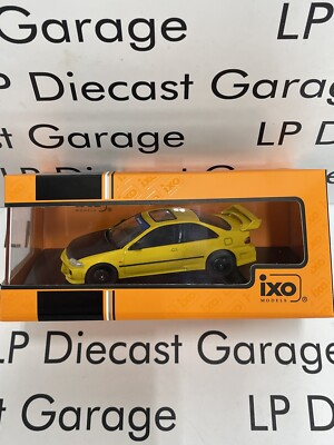 IXO Models 1995 Honda Civic EJ1 Coupe Yellow 1:43 Diecast NEW Limited Edition