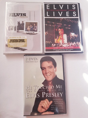 Elvis By the Presleys, Elvis Lives, He Touched Me Gospel 3 DVD LOT New Sealed