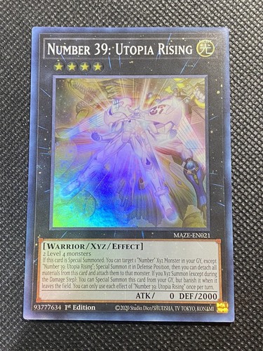 YuGiOh - Number 39: Utopia Rising MAZE-EN021 Super Rare 1st