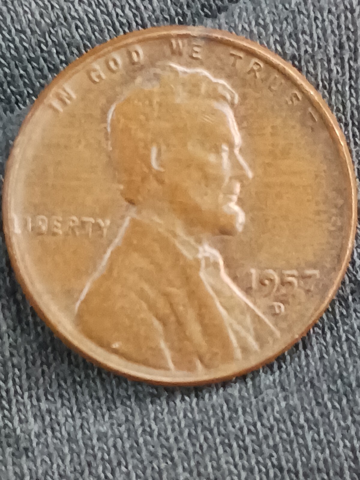 penny  57センチ　美品！ Very Rare 1957 Lincoln Wheat Penny. No Mint Mark, error 