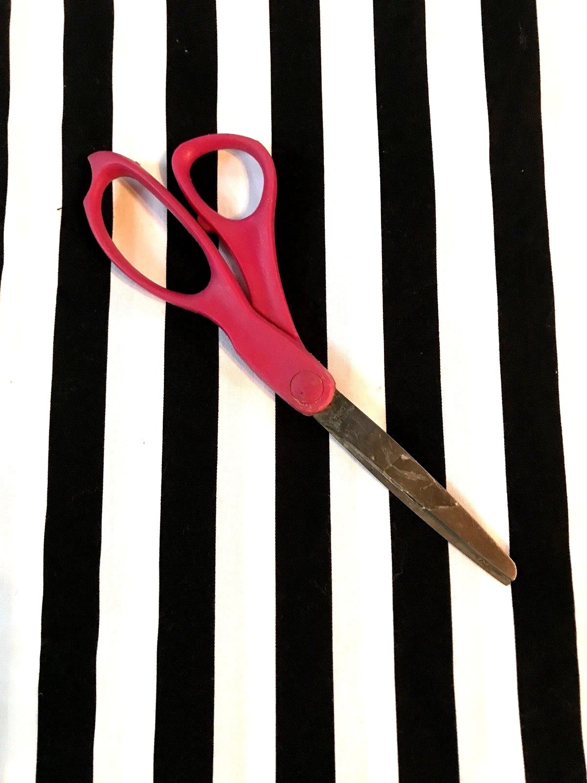 Black and White Stripe Fabric,Cotton, 3/4