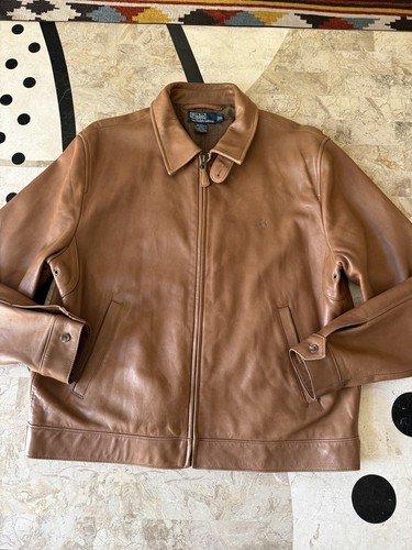 EUC Classic Vintage Polo Ralph Lauren Tan Lambskin Leather