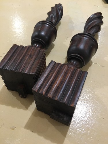 Antique Banister Tops: A Pair