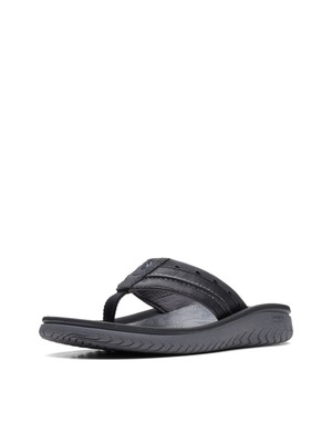 Мужские черные босоножки Wesley с открытыми ремешками из коллекции CLARKS, 12 М