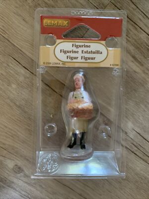 Lemax Christmas Village - Bread Delivery - Man w/Basket of Bread 2006 NEW