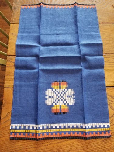 Vintage Embroidery Aztec Pattern  Dish Towel New