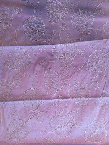 Sanderson Elyan Silk Blend Fabric Remnant over a yard in Grape/Linen