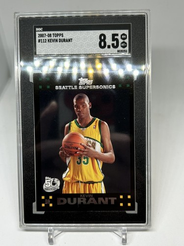 SGC 8.5 NM-MT+ 2007-08 Topps Rookie #112 Kevin Durant Sonics