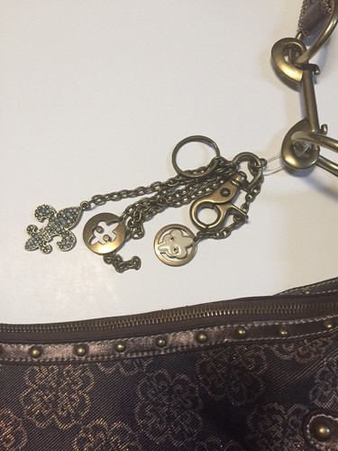 Kathy Van Zeeland Multi Color Hobo shoulder bag with Charms NWT