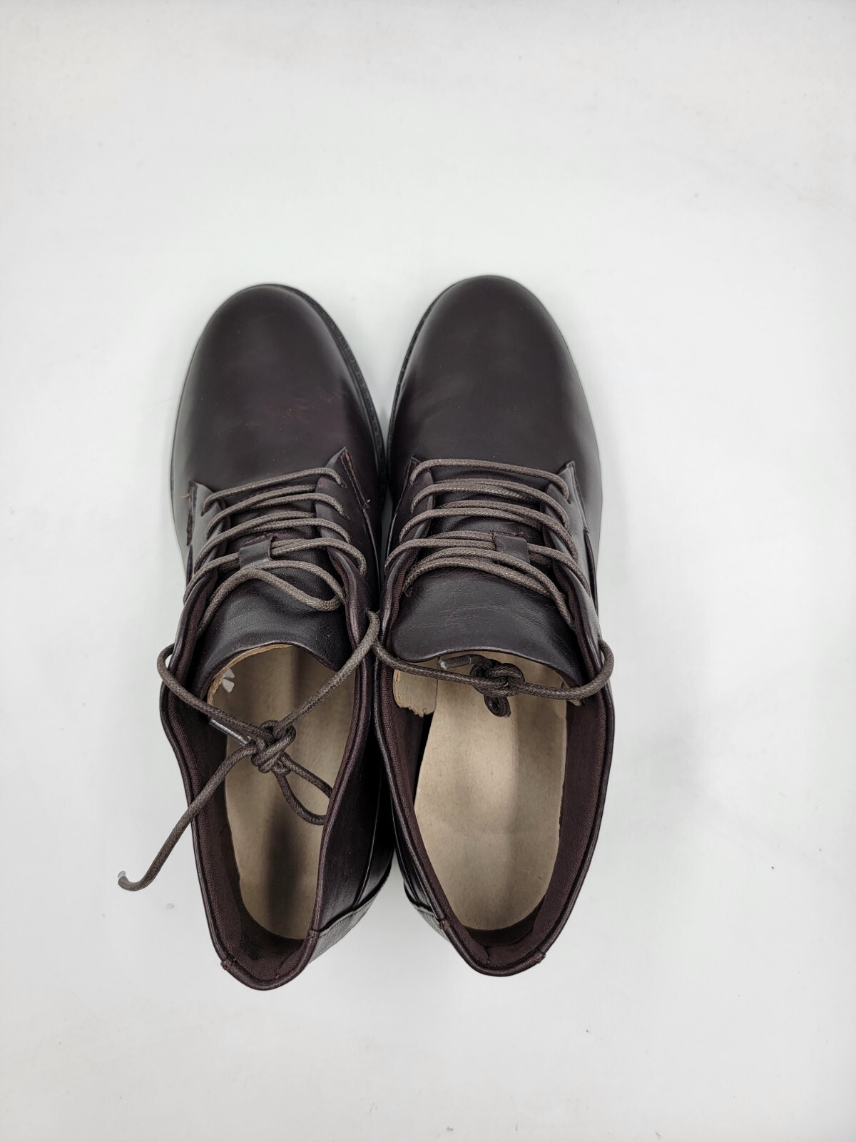 Easy Spirit Lidia Leather Oxford Boots Women's Dark Brown Round Toe 7 - Picture 2 of 17