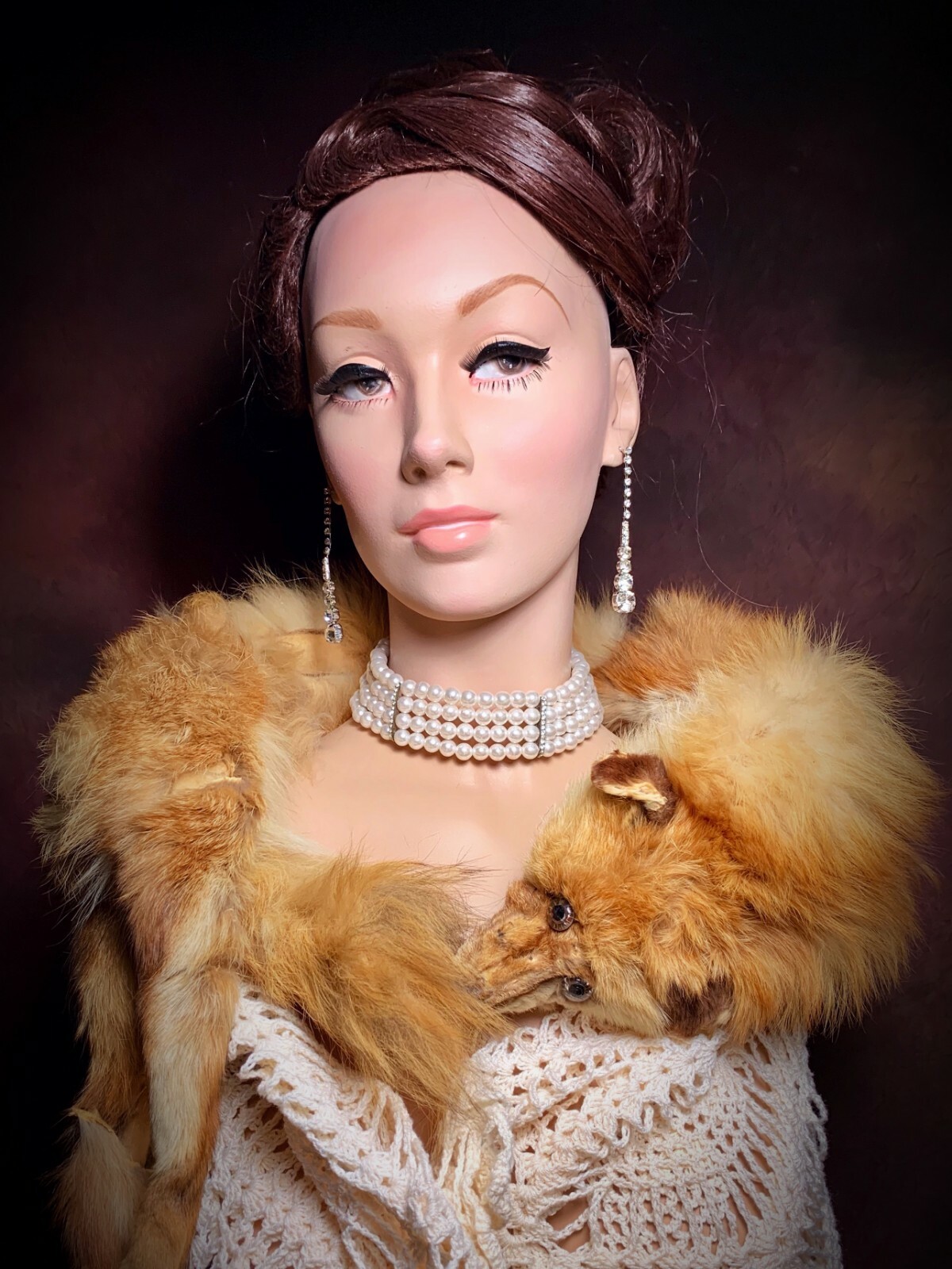 Vintage 50s Mannequin Female Head Antique Display Torso Oddity Art Beauty Decor