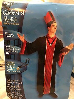 CARDINAL of MEDICI POPE DELUXE ADULT MENS HALLOWEEN COSTUME Fits Up To Size 46!