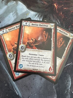 Novice Matthias x3 Playset Warlord Saga of the Storm Lvl 2 Cleric Deverenian