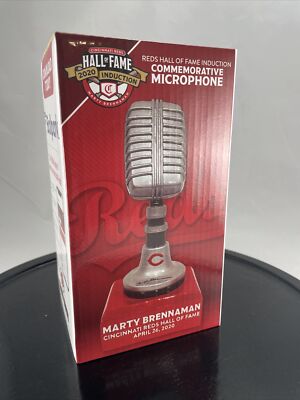 Cincinnati Reds 2020 Marty Brennaman SGA Hall of Fame Talking Mic bobblehead