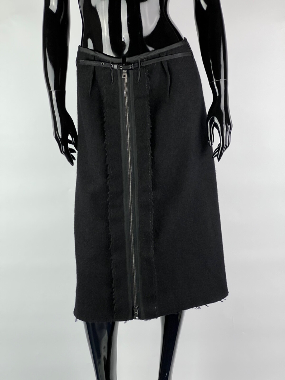 スカート PRADA CHARCOAL WOOL SKIRT Prada Womens Charcoal Gray Wool Skirt sz 48 | eBay