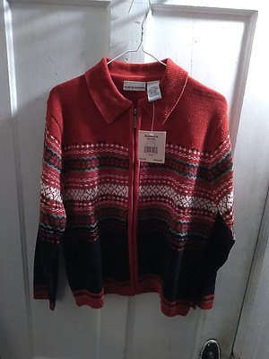 Misses Size M Full Zip Sweater - Croft & Barrow - 100% Acrylic - New