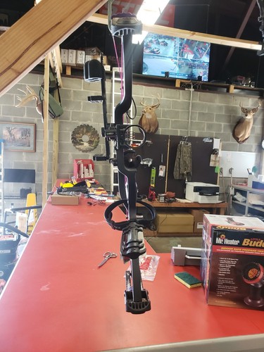 Hoyt Vicxen Bow . Brand new black with purple strings. Right hand. 30-40 weight,