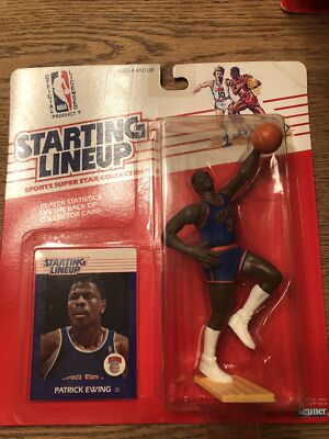 Vintage 1988 Starting Lineup NBA Patrick Ewing NY Knicks Kenner Action Figure