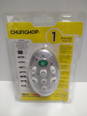 Chunghop RM-L7 Mini Learning Remote One Page 7 Keys