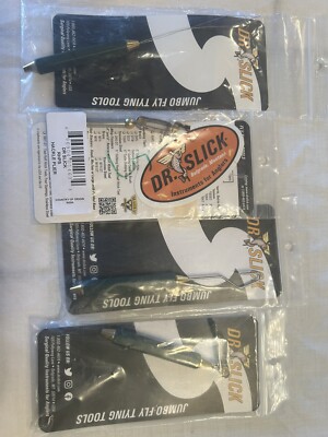 Dr Slick Fly Tying Lot 4 Bobbin Threader Jumbo Hackle Pliers Dubbing hook #1