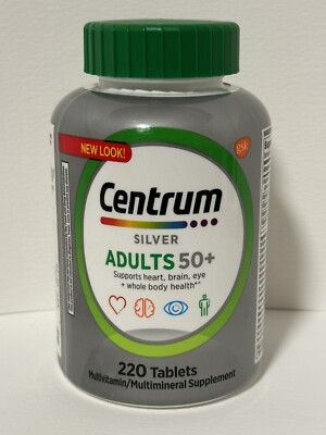 Centrum Silver Adults 50 Plus Vitamins, Multivitamin Supplement, 220 Count