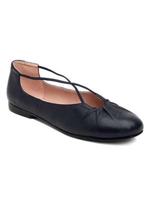 TARYN ROSE COLLECTION Женские балетки без шнуровки Pacific Navy Alessandra 5,5 B