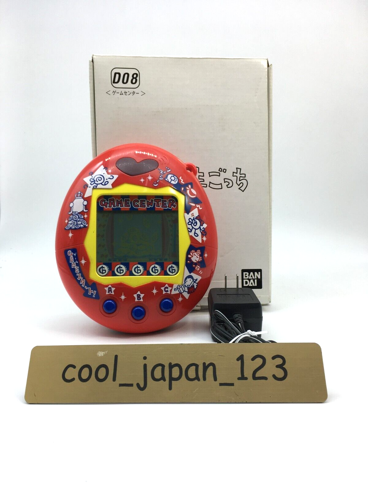 Tested】Big Tamagotchi Game Center only Red BANDAI Display