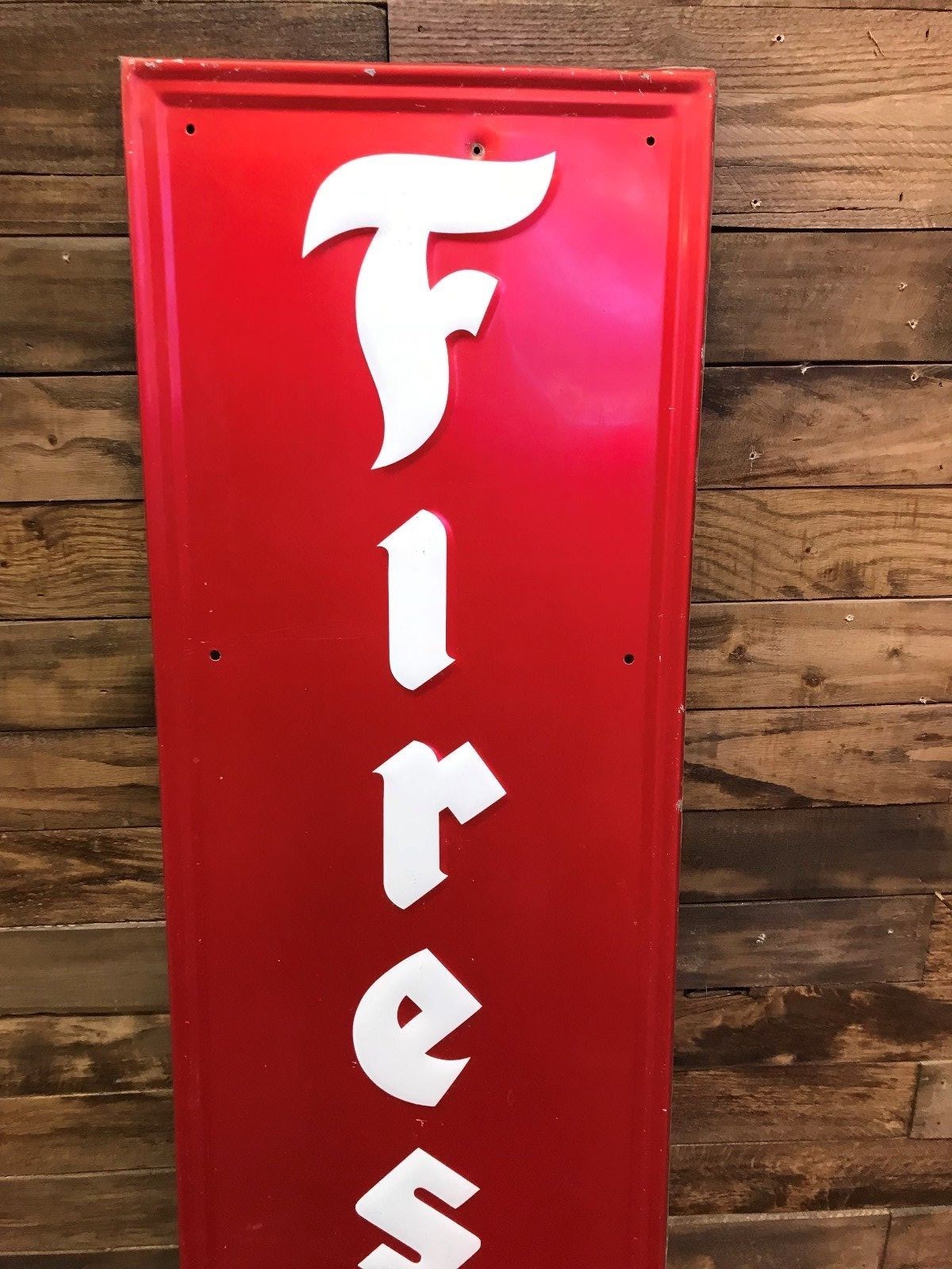 Vintage antique collectables gas and oil firestone signs