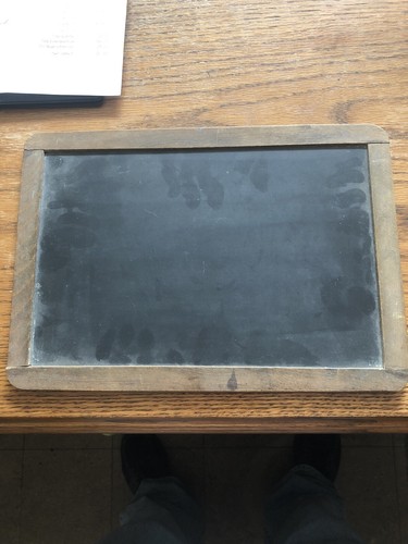 Vintage Child’s School Chalk Slate Efucational Traching Board 13.5x9.5”
