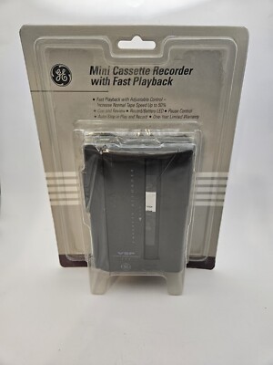 GE Mini Cassette Recorder Model 3-5363S Variable Speed Playback Vintage New