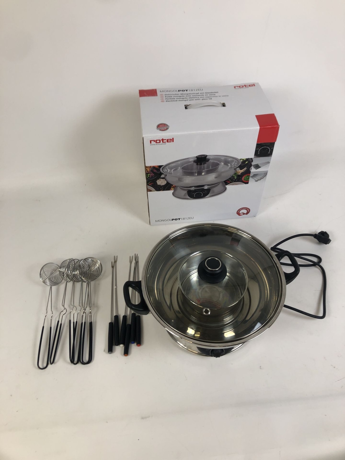 Fondue Rotel Mongol Pot 2.5L - Per 6 Persone, 1600W, Argento - Foto 7