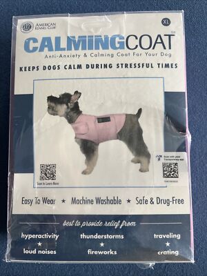 AKC American Kennel Club Anti-Anxiety & Stress Relief Calming Coat Pink XL