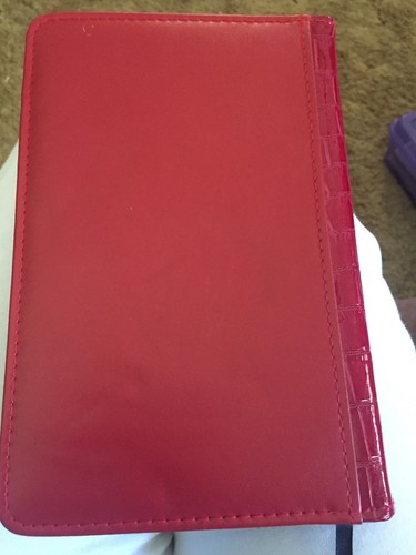 Red Faux Alligator Padded Hard Cover Journal