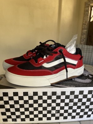 Men s Size 7 - Women s Size 8.5 - VANS Wayvee Red White Black - Pop Cush - New 