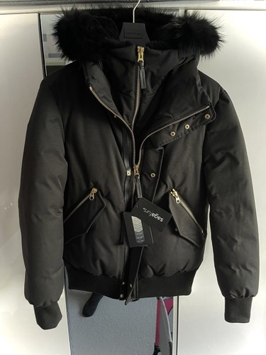 Pre-owned Mackage Authentic  Dixon 2-1 Nordic Tech Down Bomber With Black Fox Fur. 42,44,46