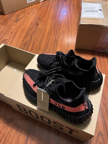 New Adidas Yeezy Boost 350 V2 Core Black Red BY9612 YZY sz