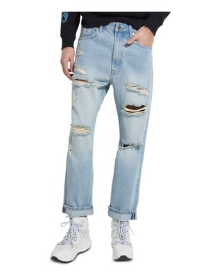 

GUESS Мужские синие джинсы 32 талии, Синий, M0GAT6R2IB6