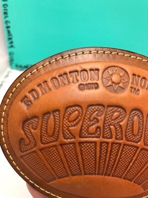 Edmonton, Canada Men's Northlands Superodeo Western Rodeo Leather Belt Buckle