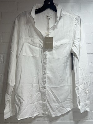 NWT! THREAD & SUPPLY White Long Sleeve Button Up Top Size MEDIUM